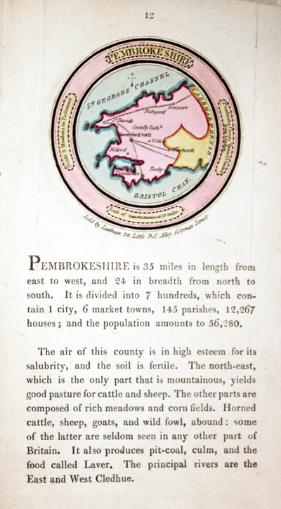 Map of Pembrokeshire by John Luffman 1803