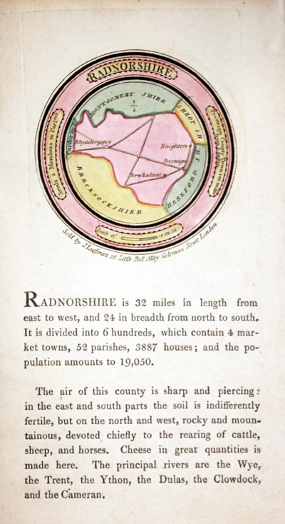 Map of Radnorshire by John Luffman 1803