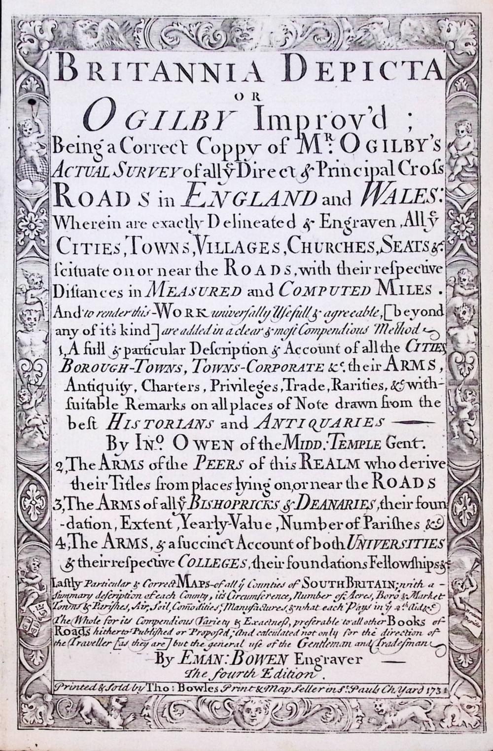 Britannia Depicta Title Page 1731  Britannia Depicta Title Page 1731