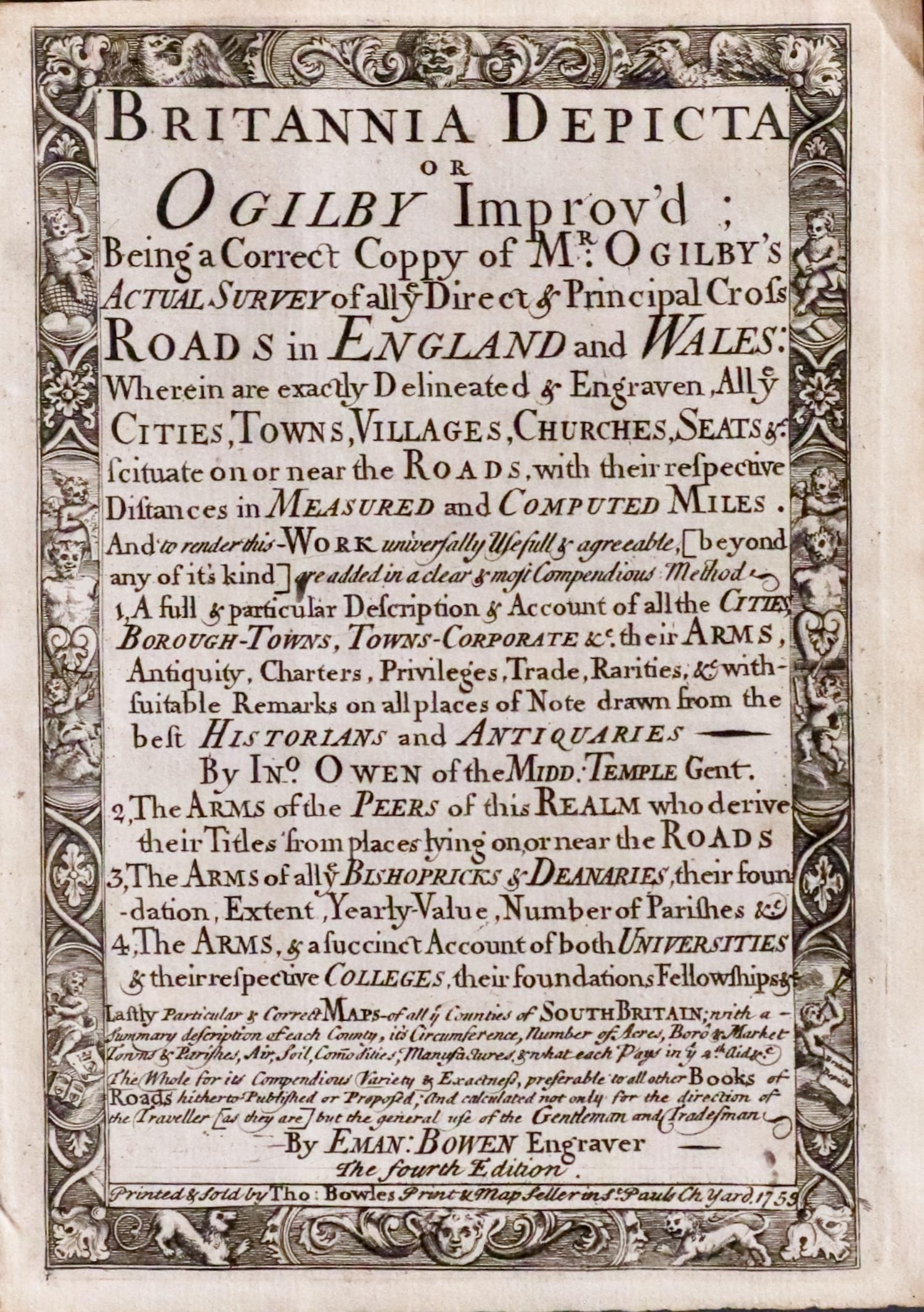 Britannia Depicta Title Page 1755  Britannia Depicta Title Page 1755