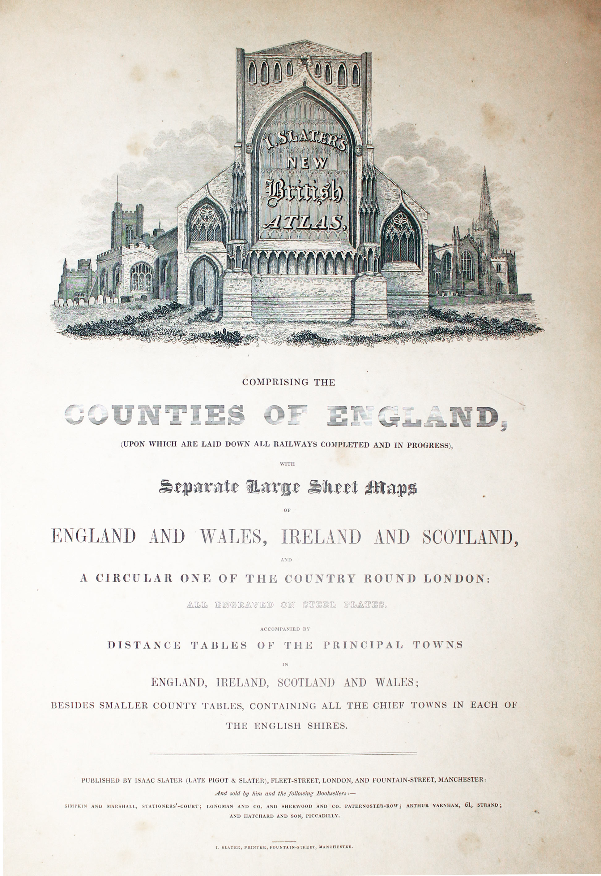 British Atlas Title Page - Isaac Slater edition  British Atlas Title Page - Isaac Slater edition