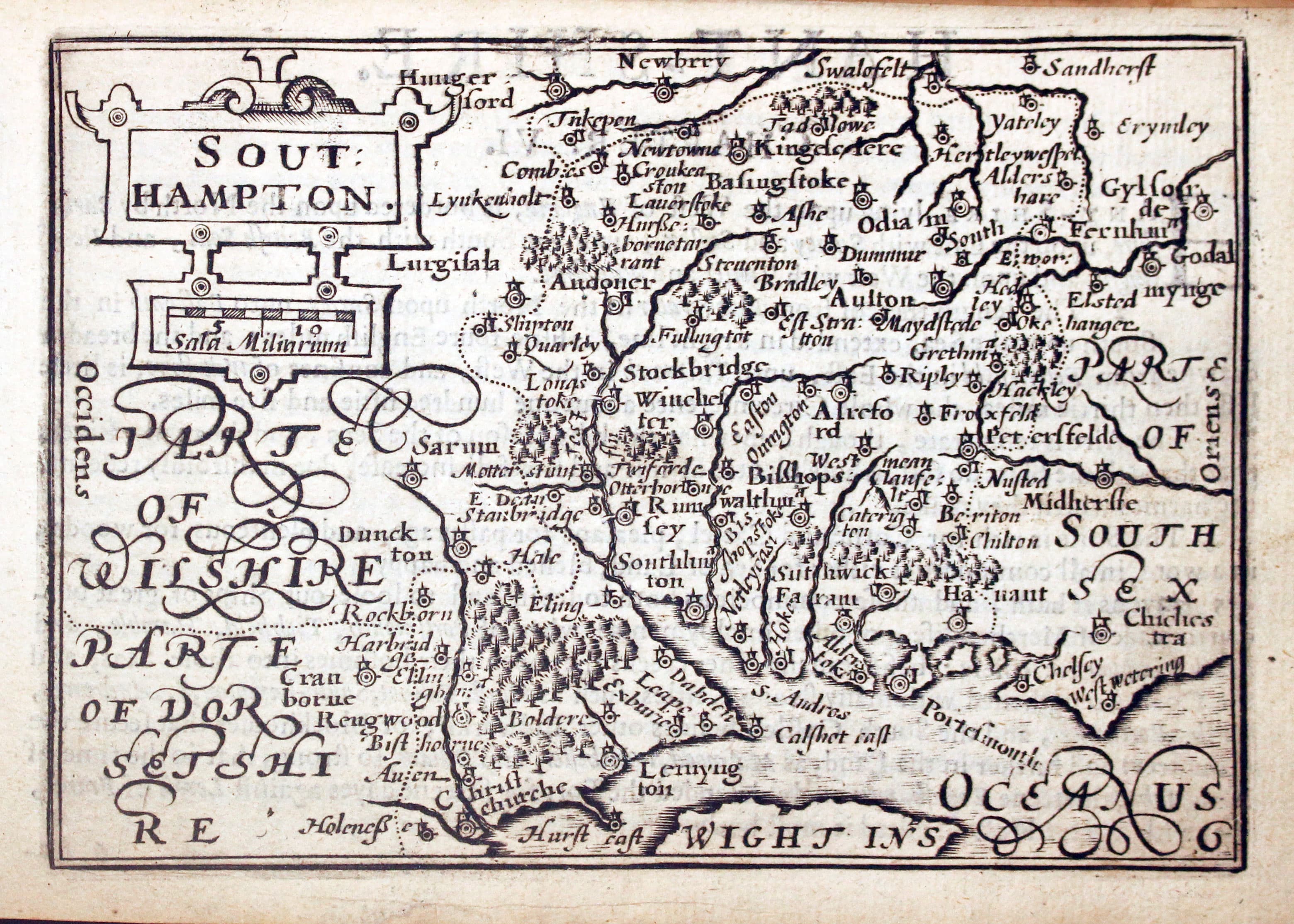 Map of Hampshire by Pieter van den Keere 1627  Map of Hampshire by Pieter van den Keere 1627