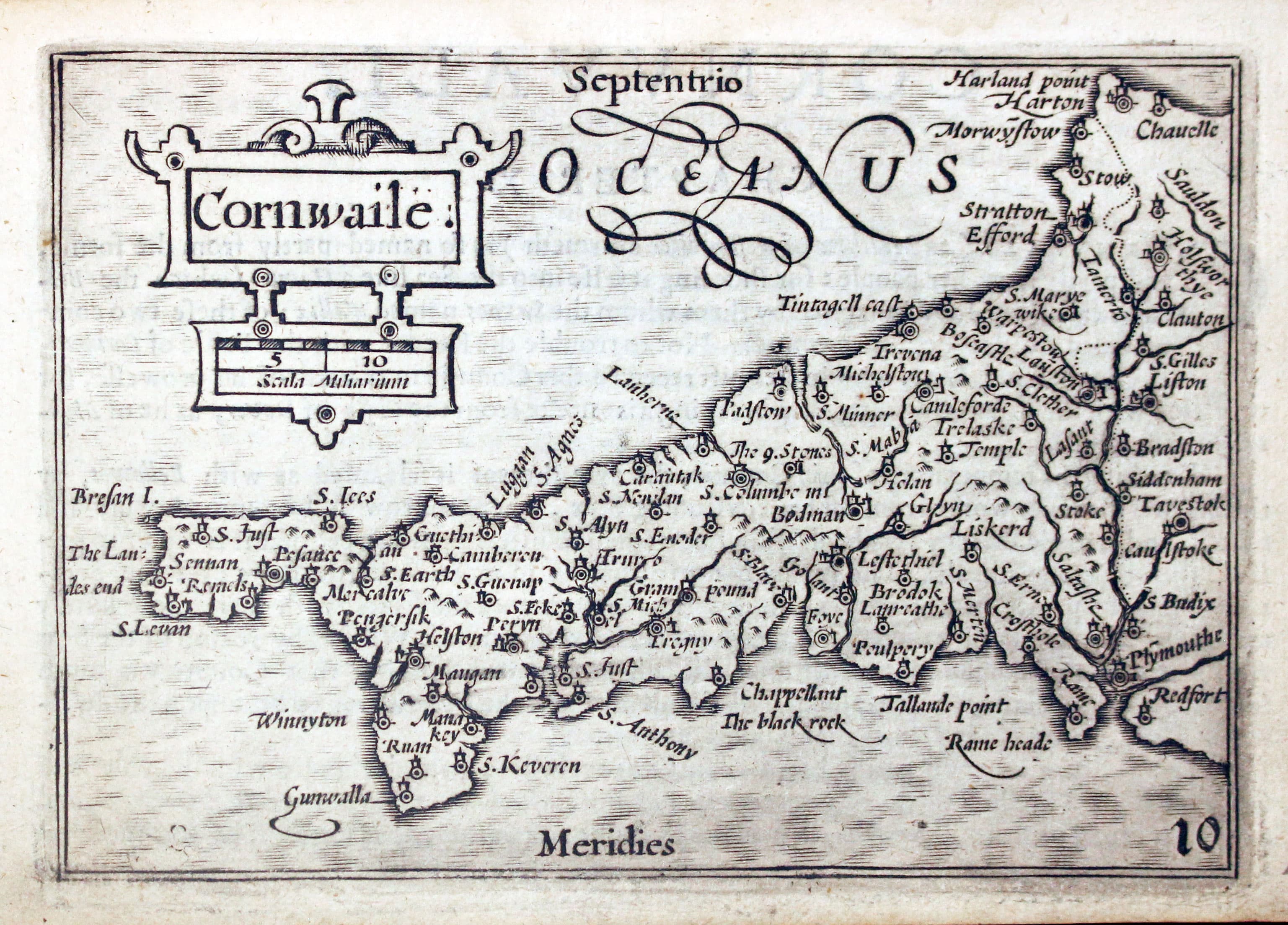 Map of Cornwall by Pieter van den Keere 1627  Map of Cornwall by Pieter van den Keere 1627