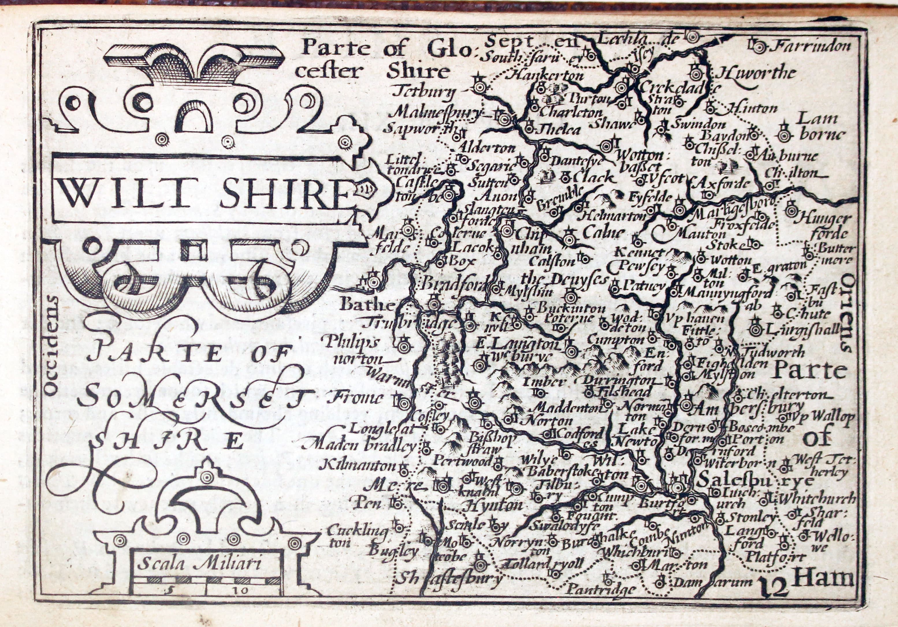 Map of Wiltshire by Pieter van den Keere 1627  Map of Wiltshire by Pieter van den Keere 1627