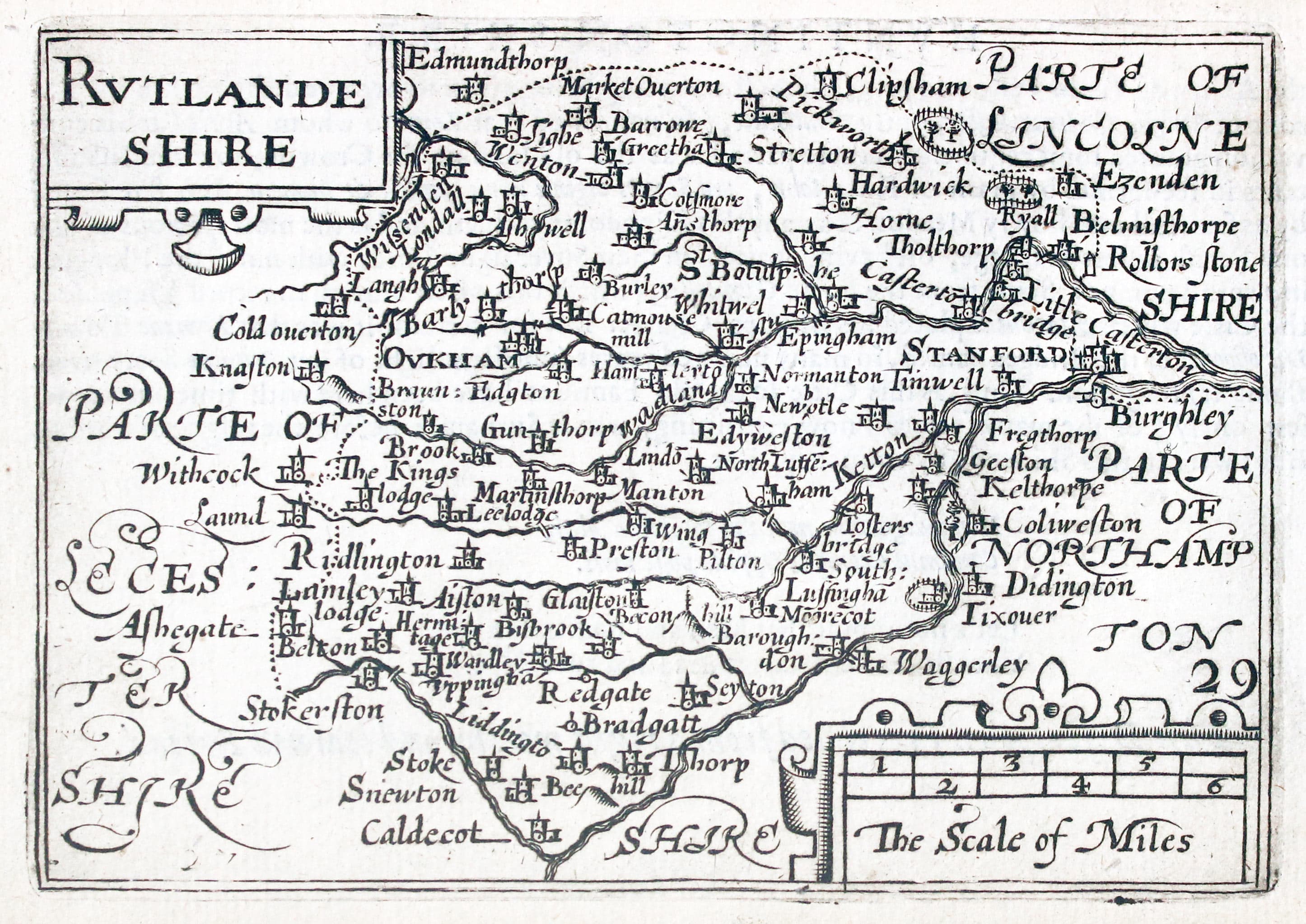 Map of Rutlandshire by Pieter van den Keere 1627  Map of Rutlandshire by Pieter van den Keere 1627