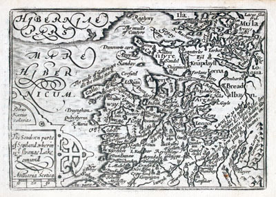  Map of Western Scotland by Pieter van den Keer, 1627 