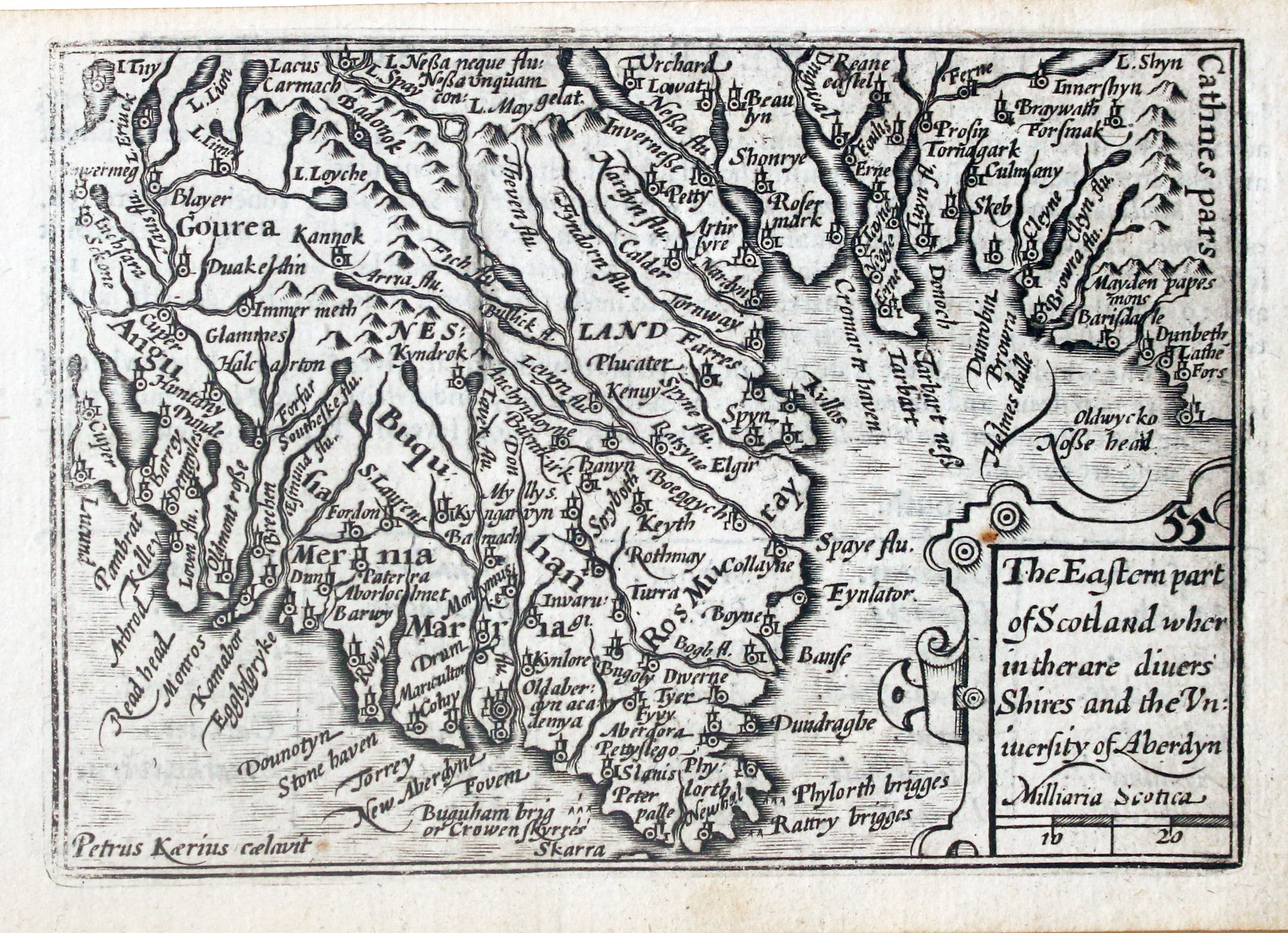 Map of Western Scotland by Pieter van den Keer, 1627  Map of Western Scotland by Pieter van den Keer, 1627