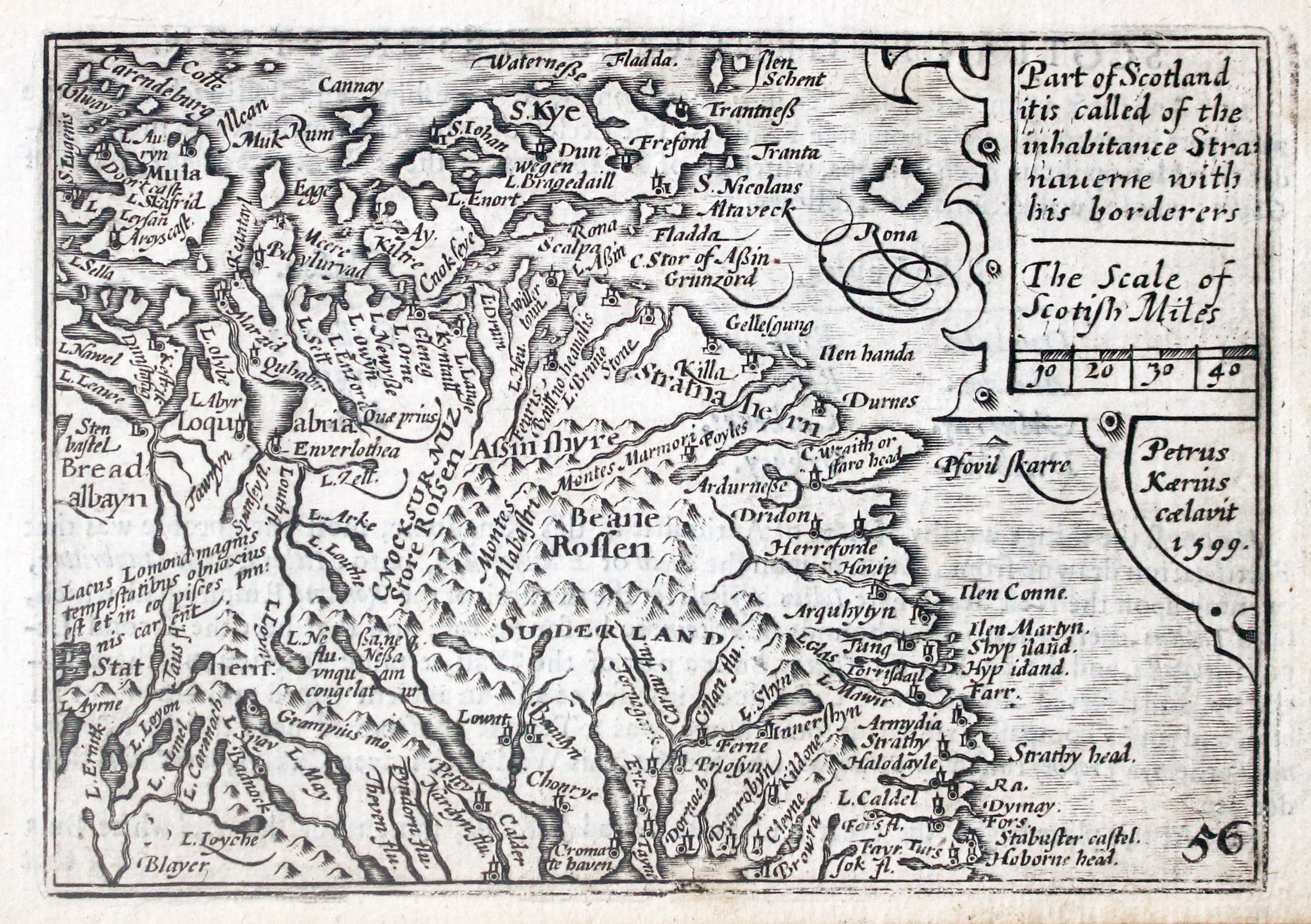 Map of North West Scotland by Pieter van den Keere, 1627  Map of North West Scotland by Pieter van den Keere, 1627