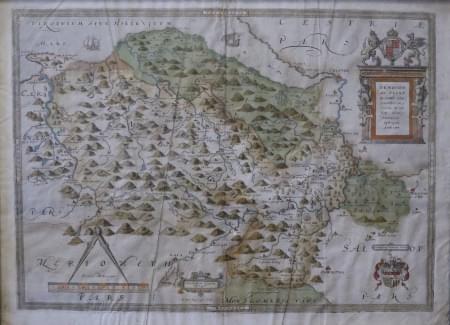 Denbighshire and Flintshire by Christopher Saxton c.1580