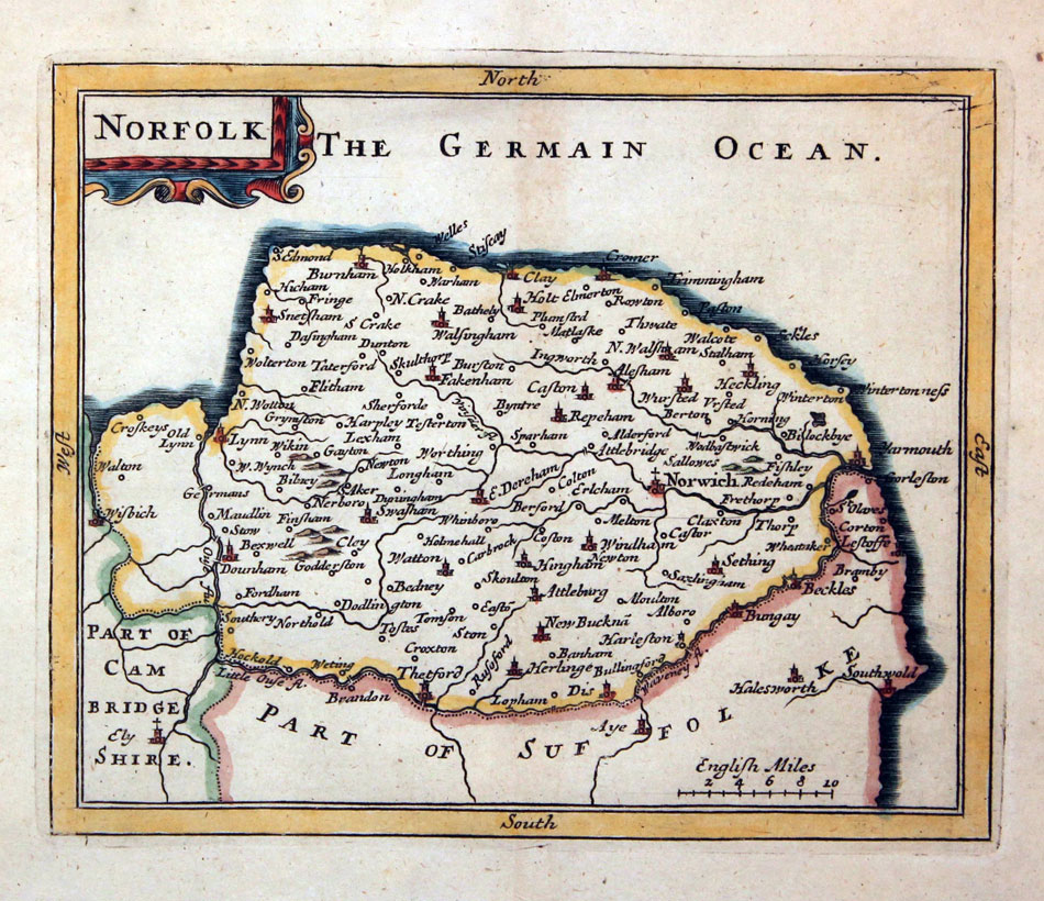 Norfolk, John Seller 1701  Norfolk, John Seller 1701
