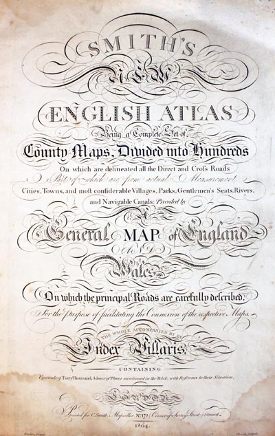 Titlepage to First edition Charles Smith's Atlas, 1804