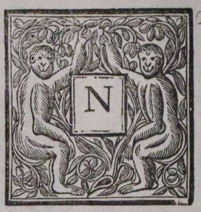 Letter W on verso of John Speed map