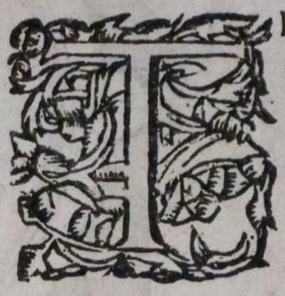 Letter W on verso of John Speed map