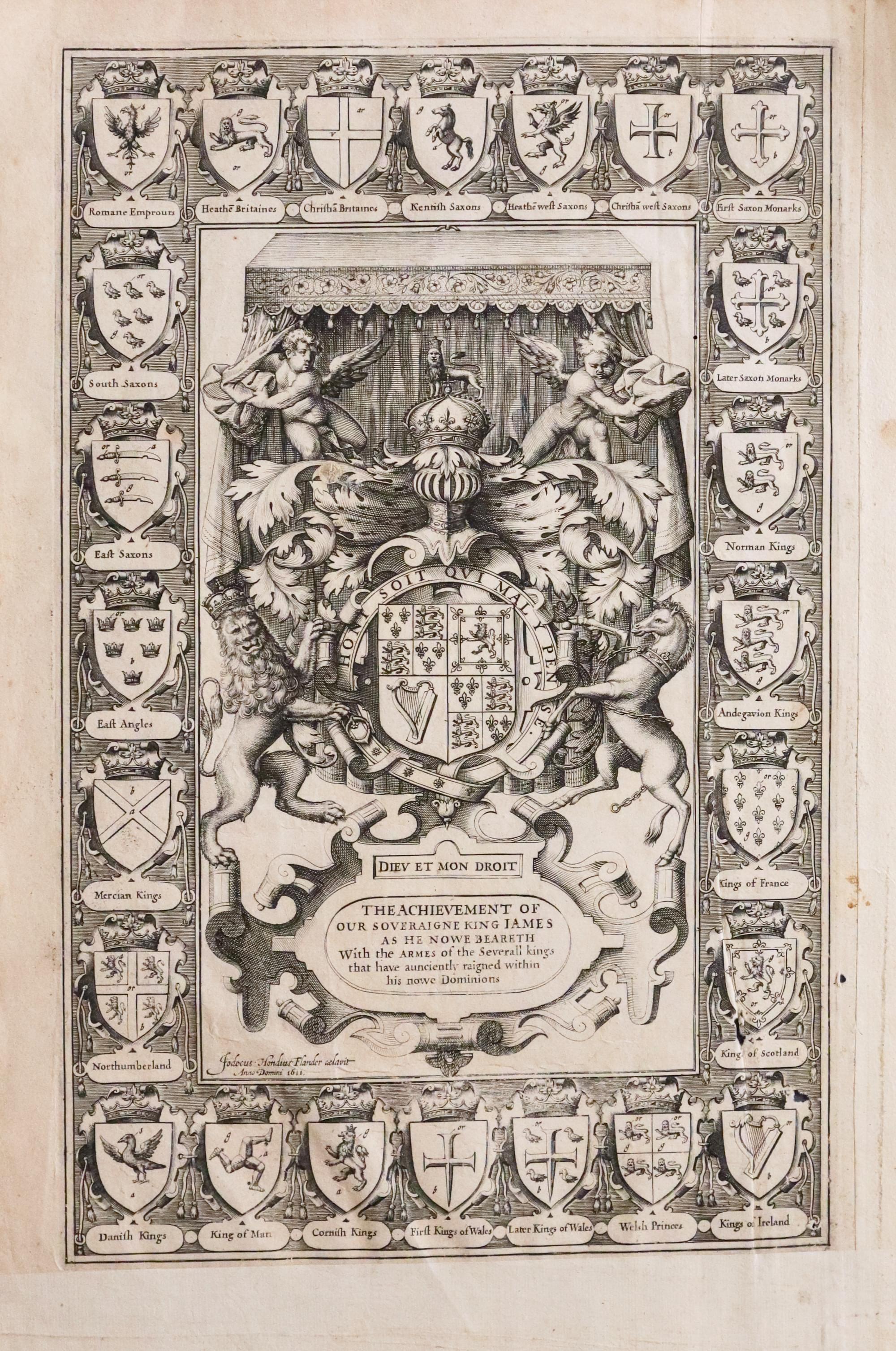 Heraldic page from The Theatre of the Empire of Great Britaine  Heraldic page from The Theatre of the Empire of Great Britaine