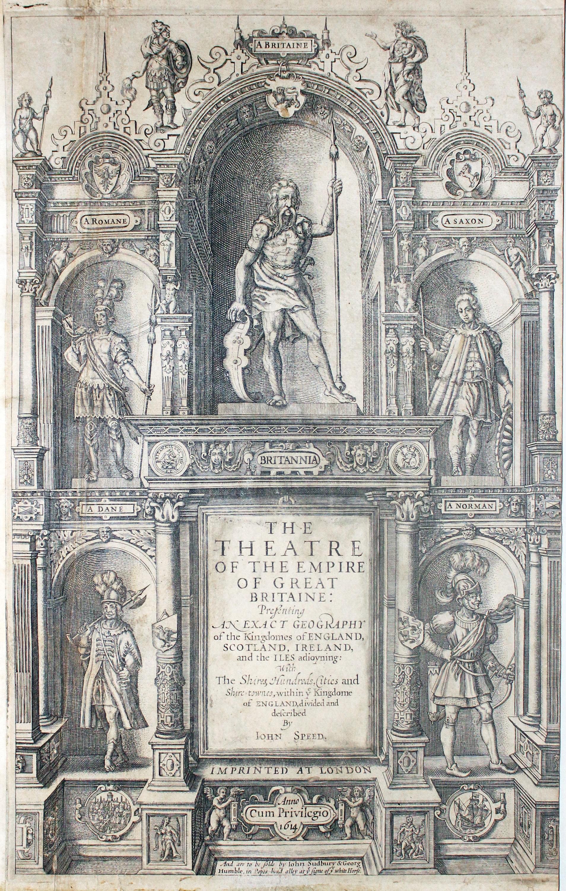 John Speed Theatre Frontispiece 1614  John Speed Theatre Frontispiece 1614