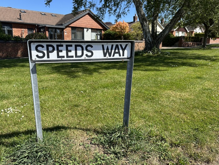 Speeds Way in Farndon remembering the cartographer John Speed