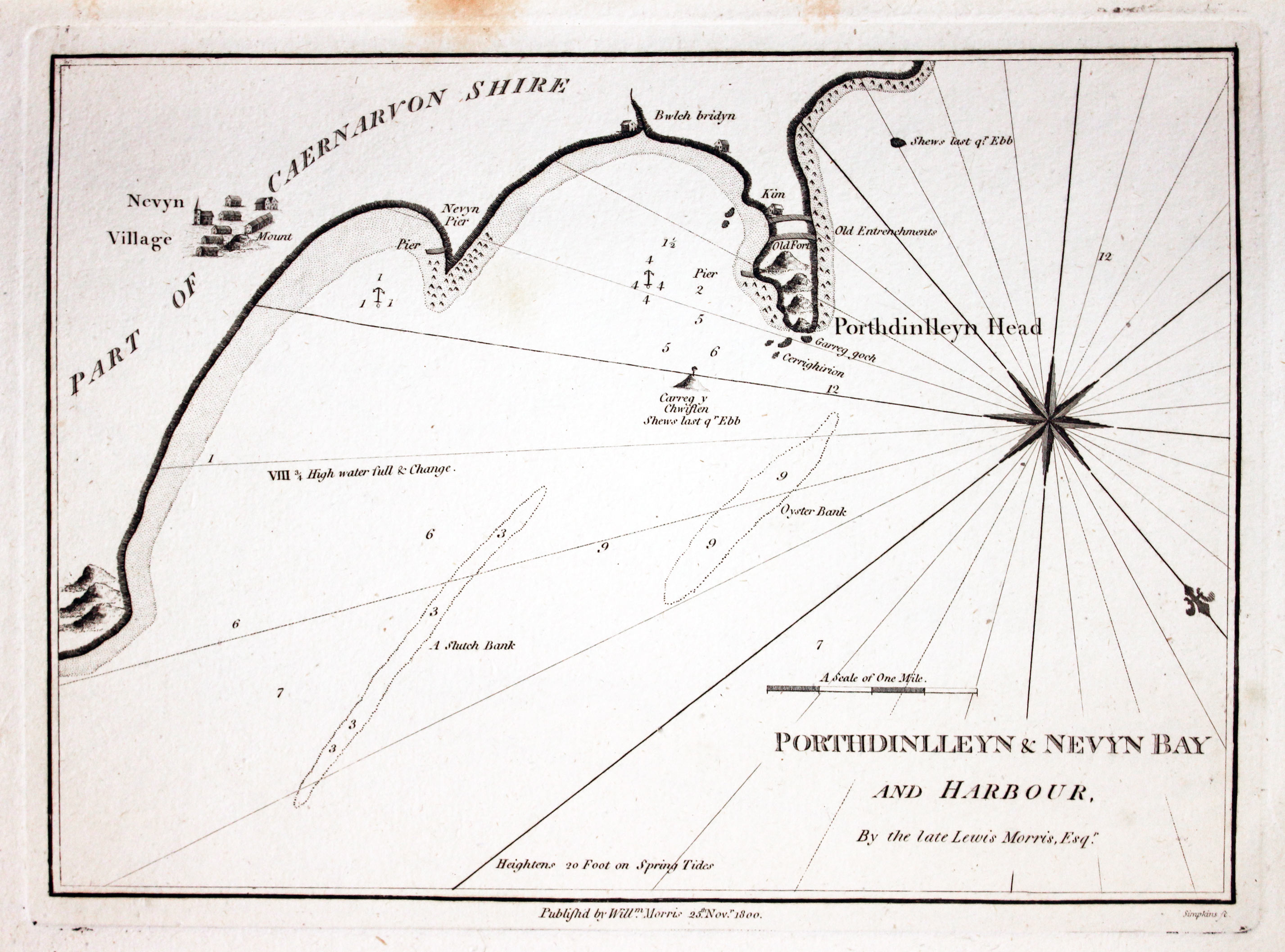Chart of Camlyn Bay, Anglesey published by William Morris 1801