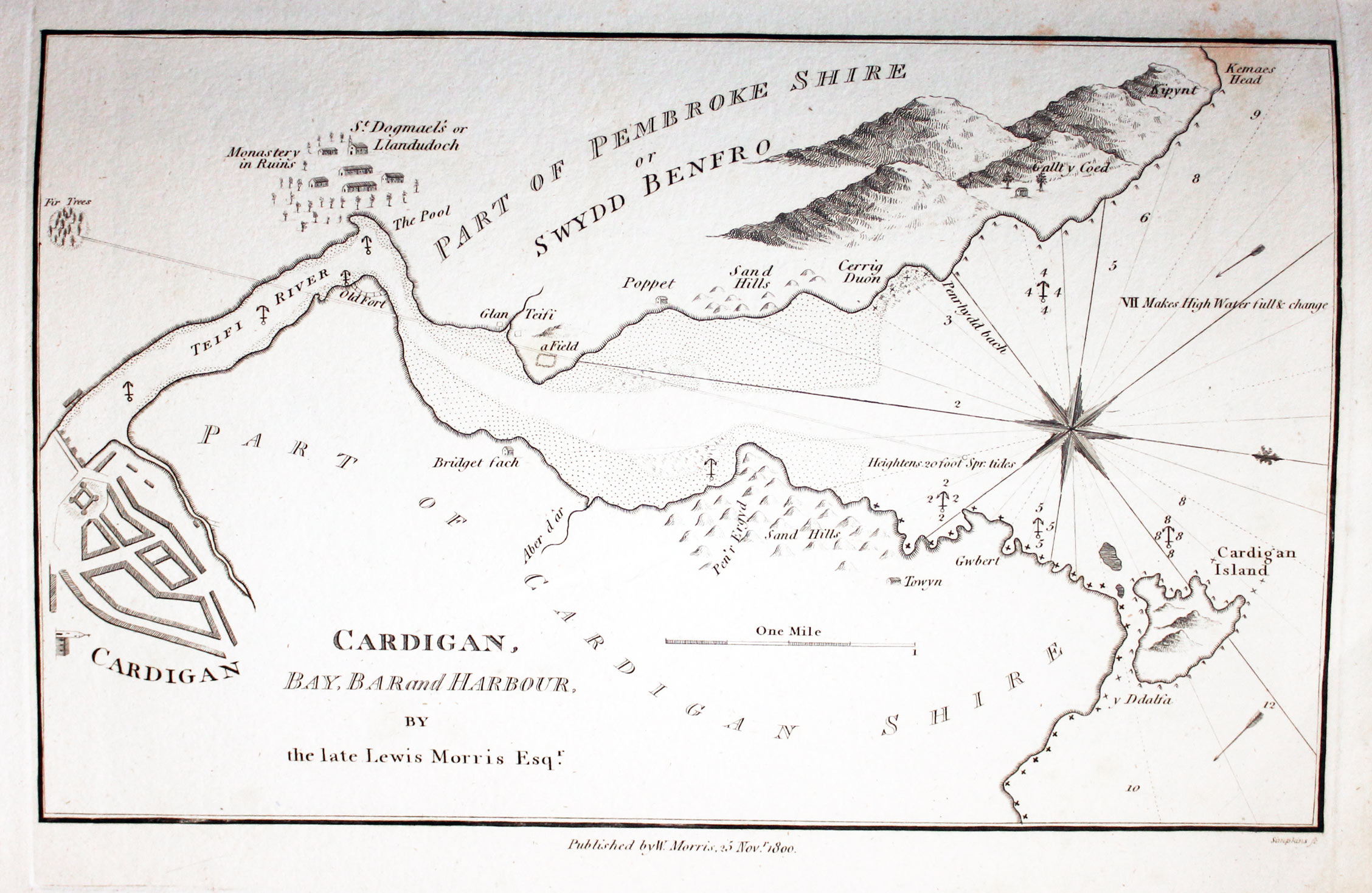 Chart of Cardigan published by William Morris 1801