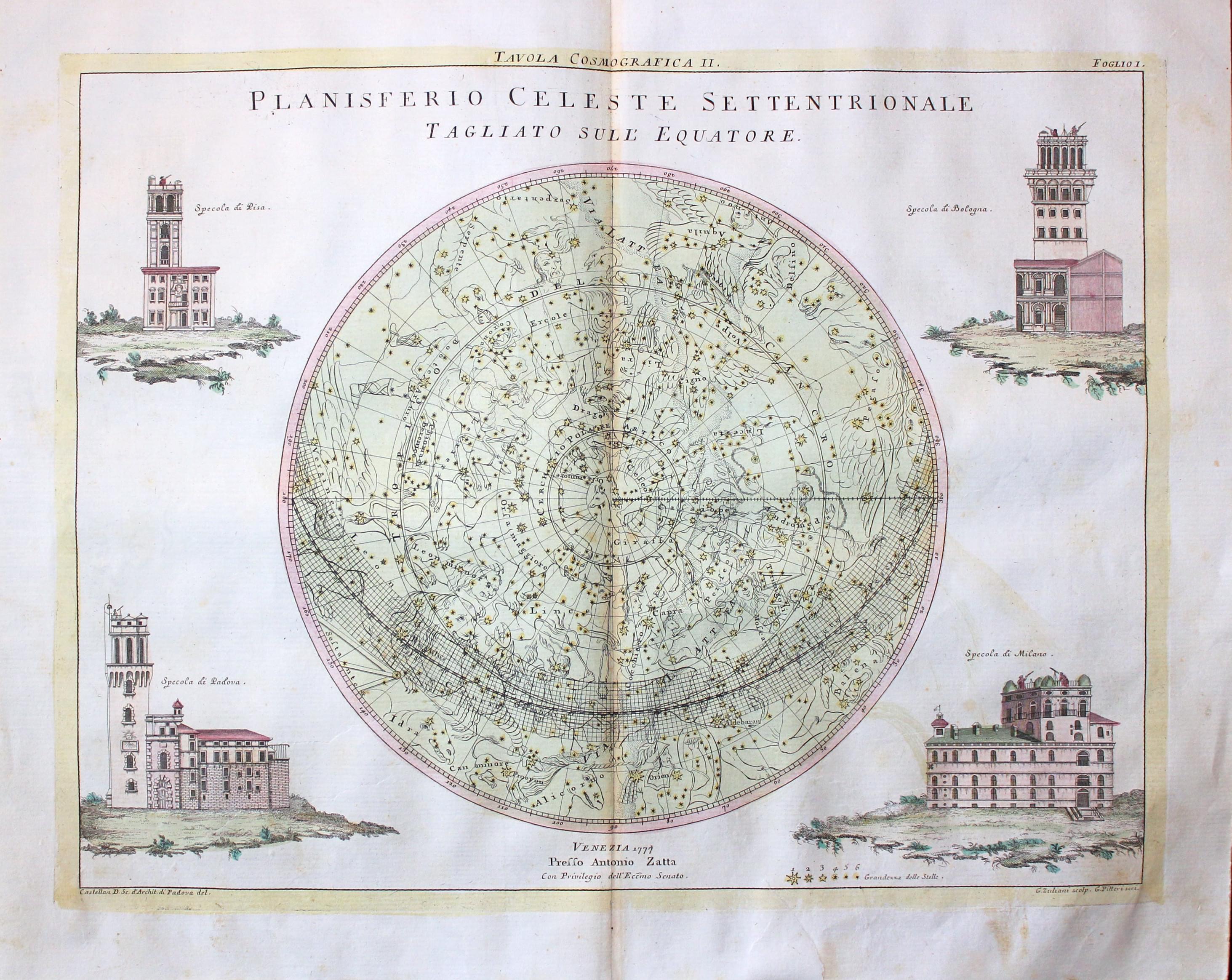 Celestial map by Antonio Zatta c.1775  Celestial map by Antonio Zatta c.1775