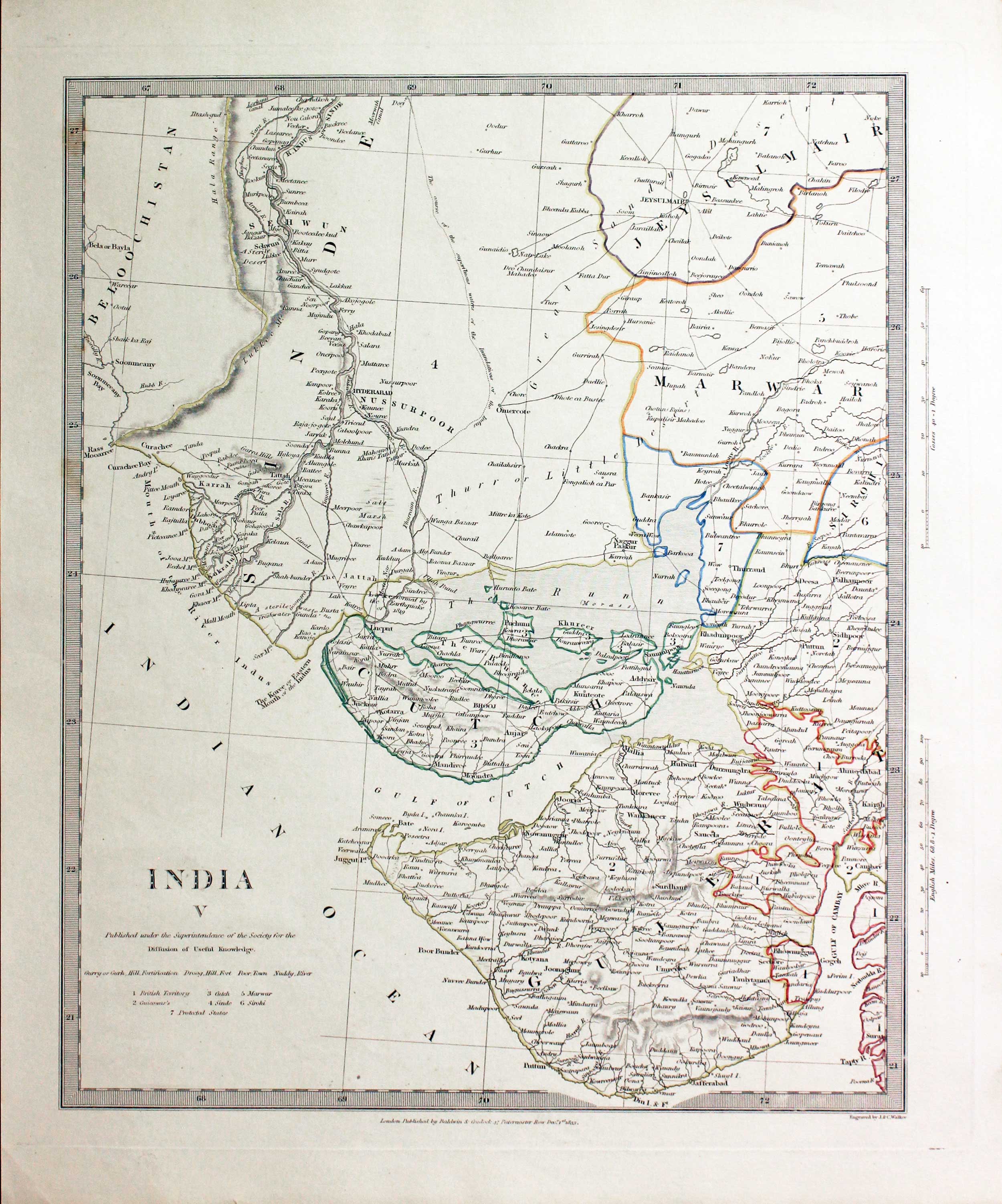India VI Hydrabad, Cutch and Gujerat SDUK 1831