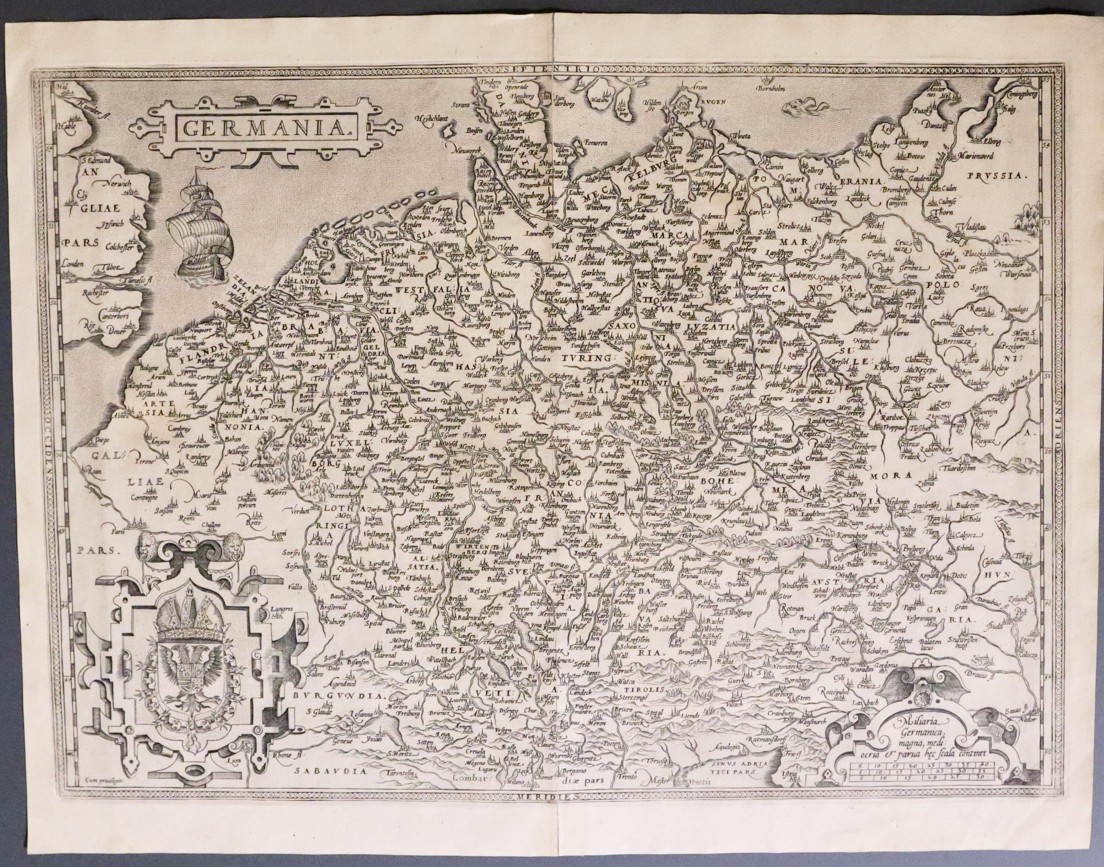 Germany by Abraham Ortelius 1598  Germany by Abraham Ortelius 1598