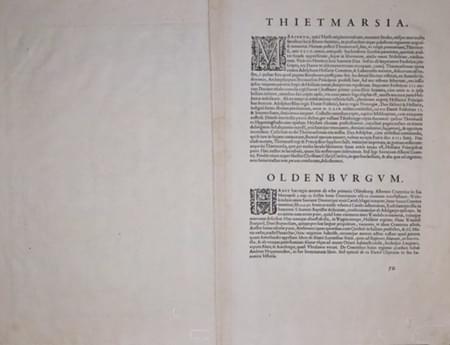Latin text for Dithmarcher and Oldenburg, Abraham Ortelius, 1595