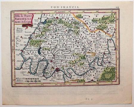 Ile de France, G. Mercator / J. Jansson, c.1635