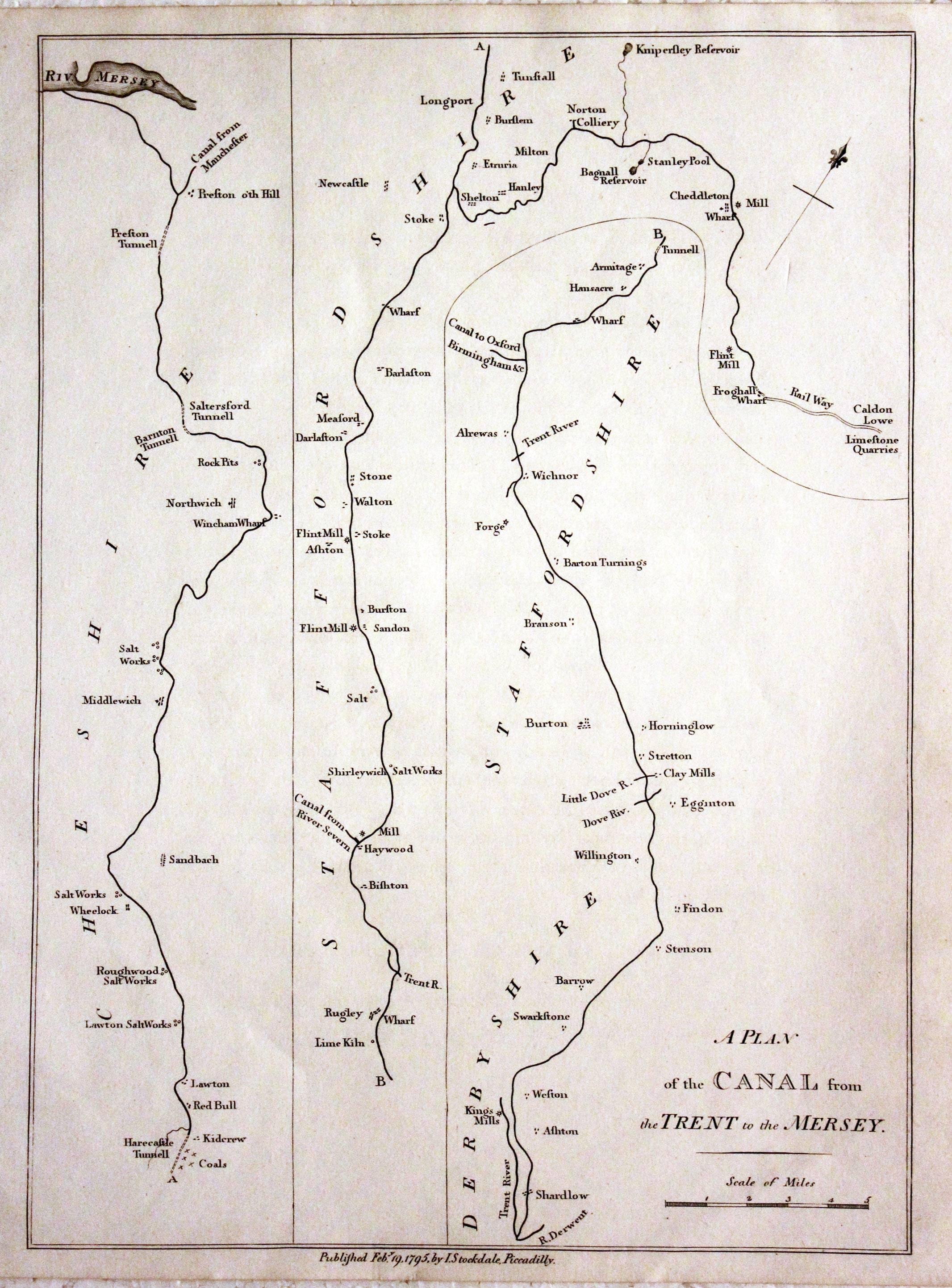 Canal from the Trent to the Mersey, John Stockdale, 1795  Canal from the Trent to the Mersey, John Stockdale, 1795
