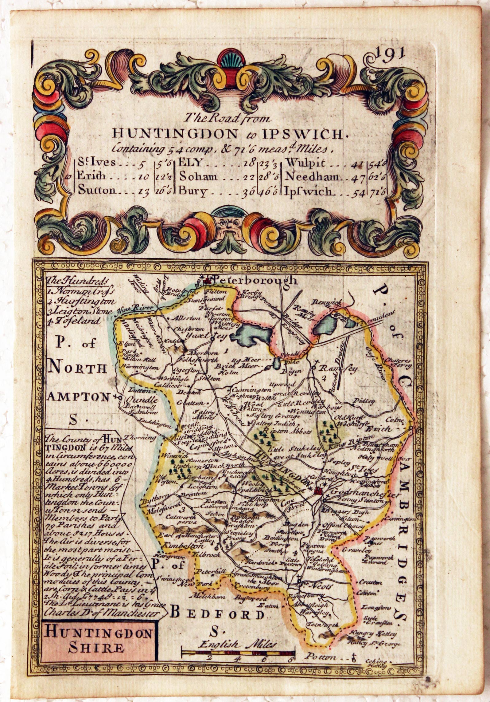 Huntingdonshire, John Owen / Emanuel Bowen, c.1730  Huntingdonshire, John Owen / Emanuel Bowen, c.1730