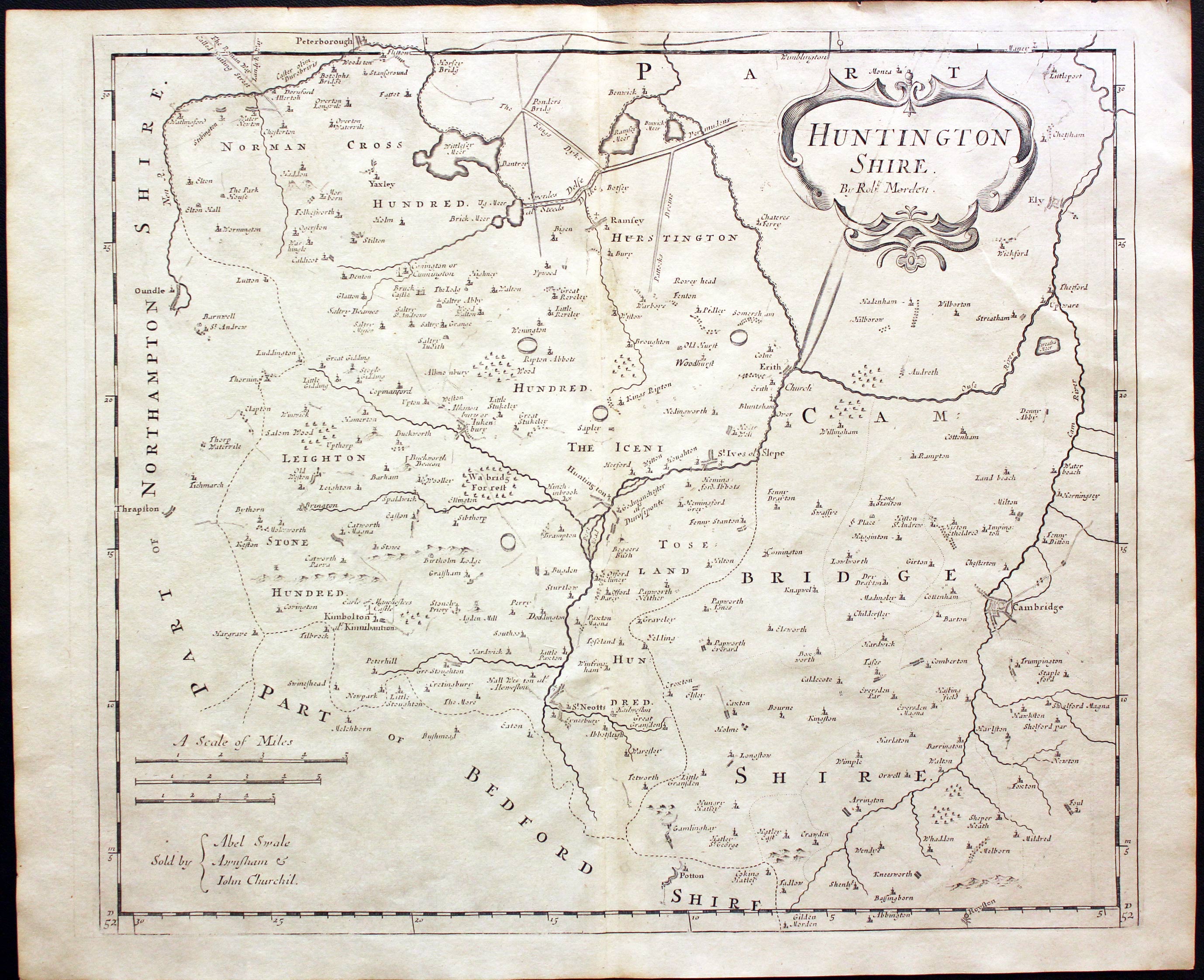 Huntingdonshire, Robert Morden, 1722  Huntingdonshire, Robert Morden, 1722