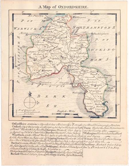 Oxfordshire Thomas Kitchin and Thomas Jefferys, 1749