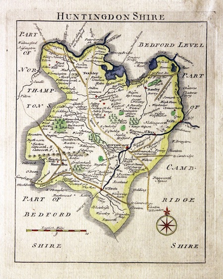 Huntingdonshire, John Rocque, c.1769