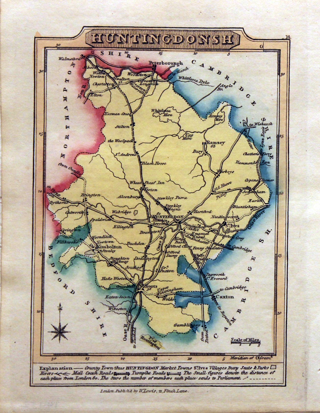 Huntingdonshire, J. Wallis / W. Lewis, 1819  Huntingdonshire, J. Wallis / W. Lewis, 1819
