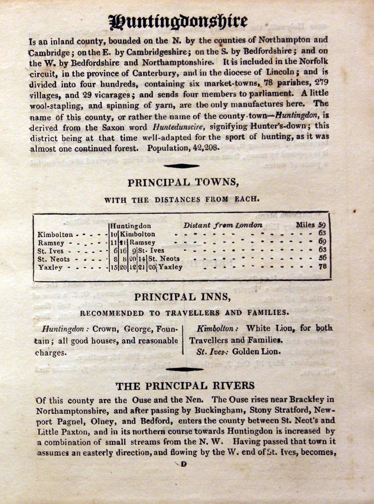 Text decribing Huntingdonshire, J. Wallis / W. Lewis, 1819  Text decribing Huntingdonshire, J. Wallis / W. Lewis, 1819