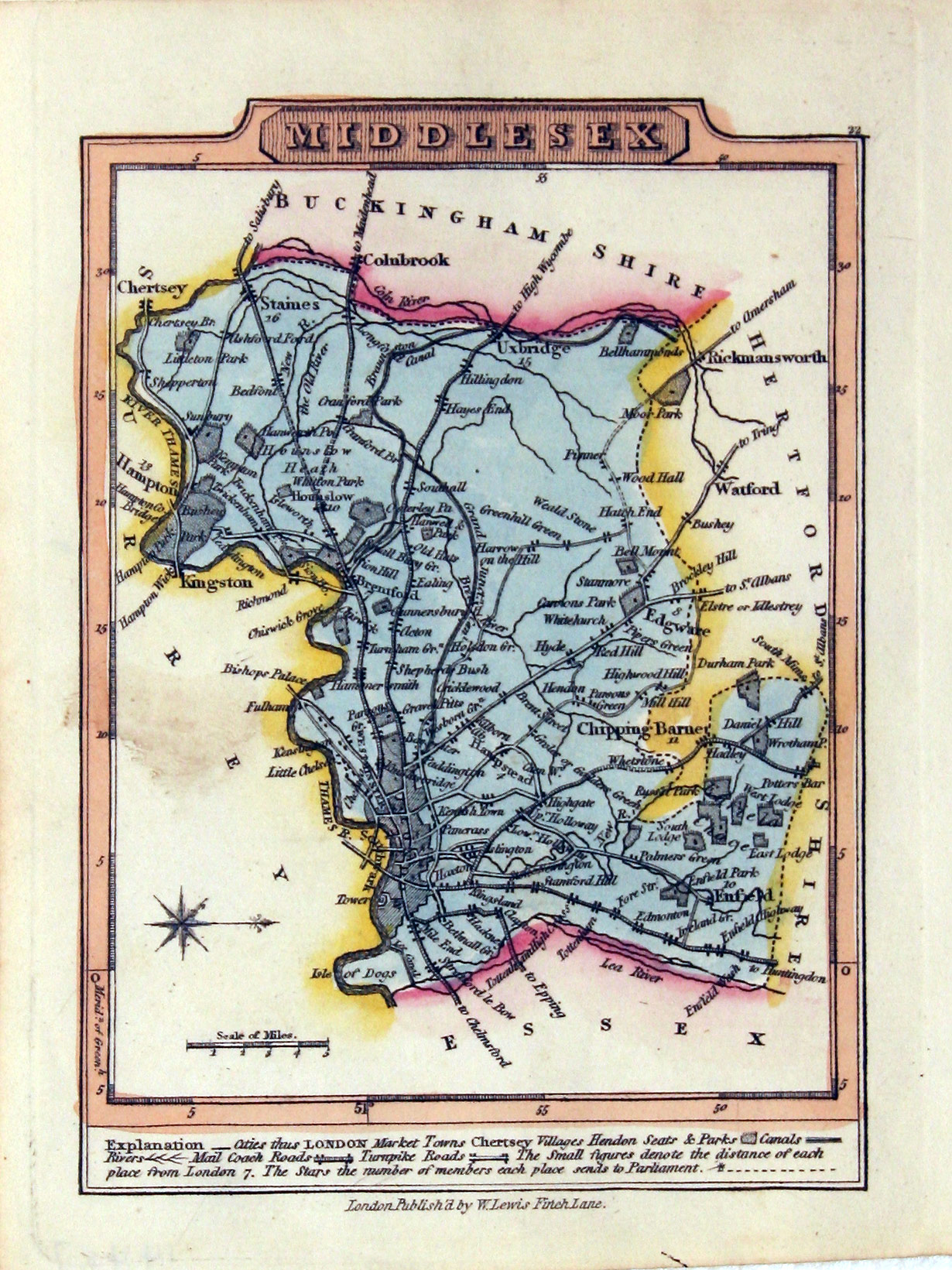 Middlesex J. Wallis / W. Lewis, 1819  Middlesex J. Wallis / W. Lewis, 1819