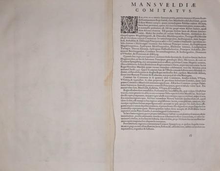 Latint text forMansfeld  by Abraham Ortelis 1595