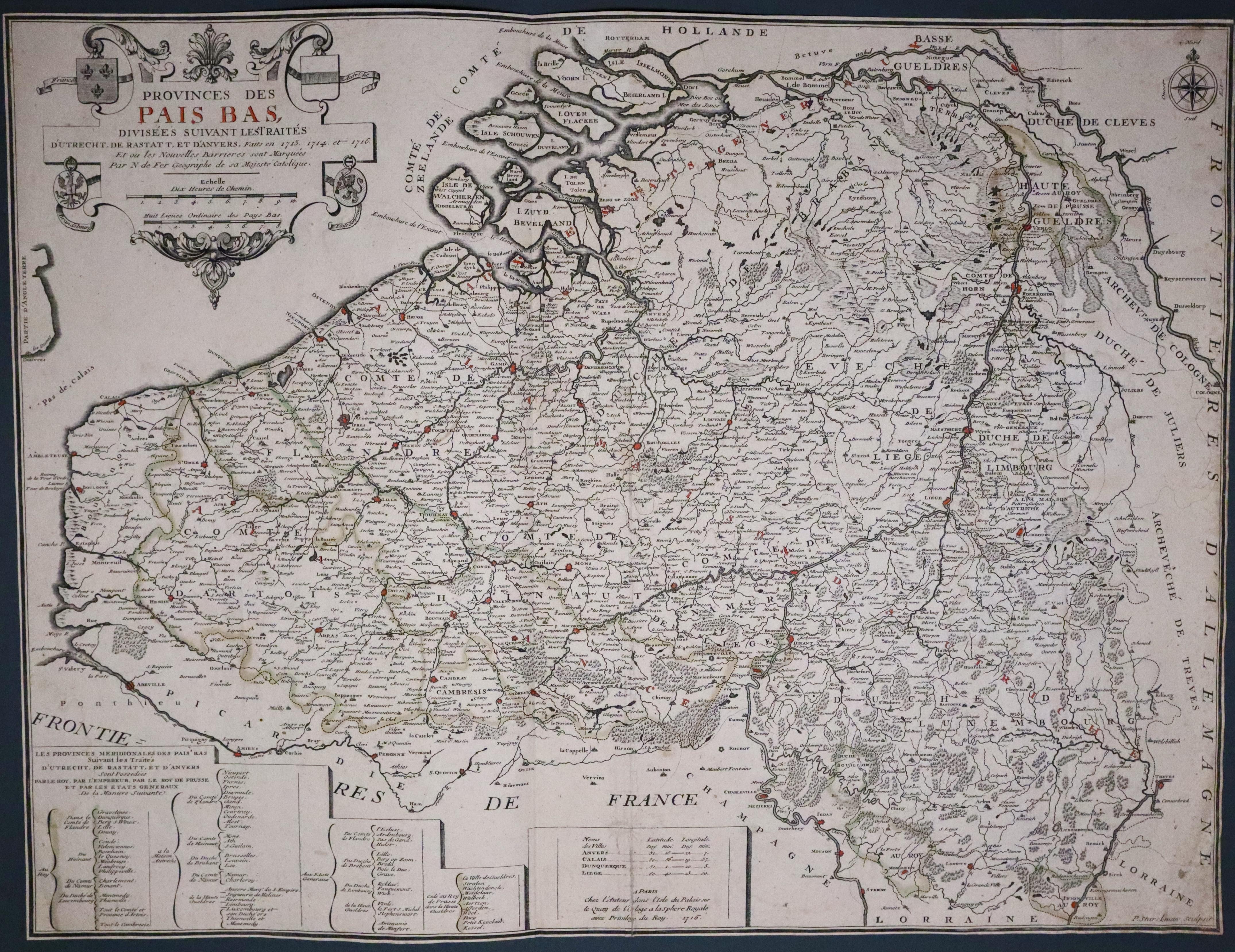 Netherlands, Nicolas de Fer c.1720  Netherlands, Nicolas de Fer c.1720