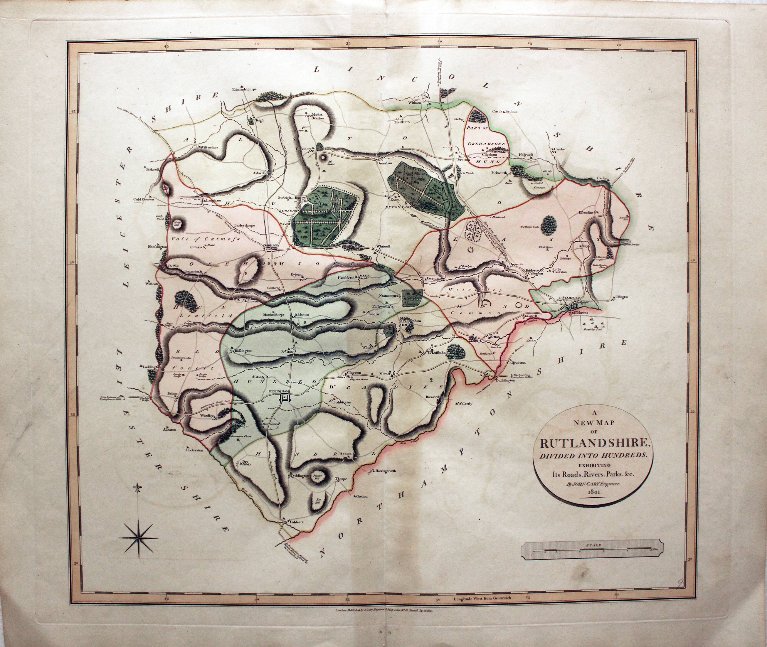 Rutlandshire, John Cary, 1801