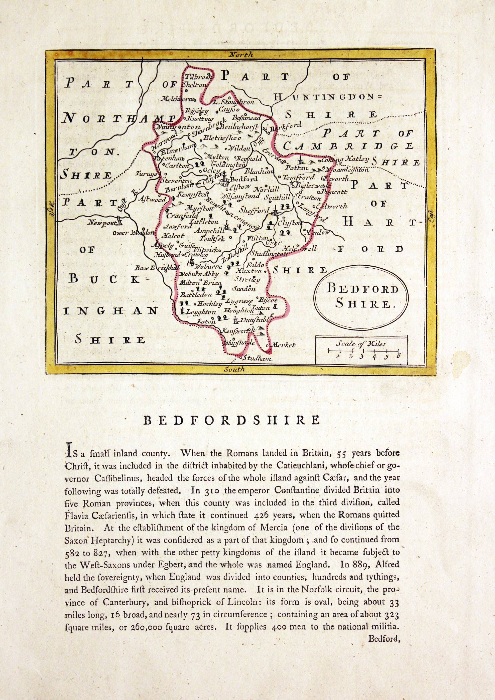 Bedfordshire, John Seller, c.1787