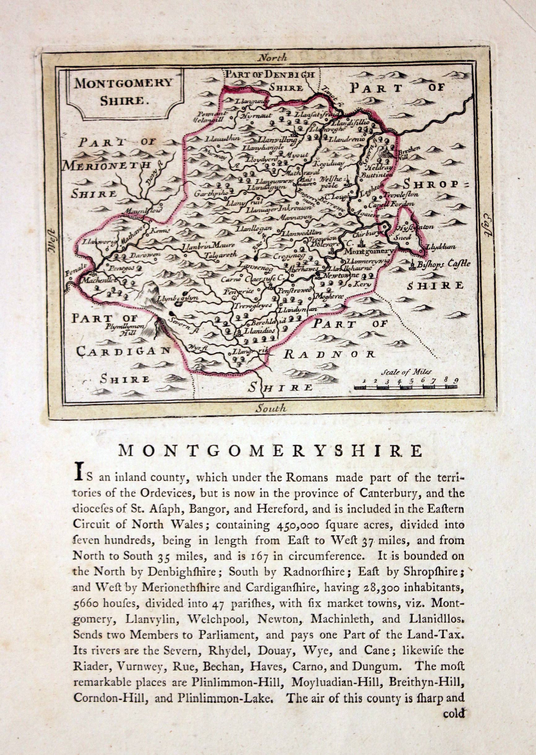 Montgomeryshire, John Seller, 1787
