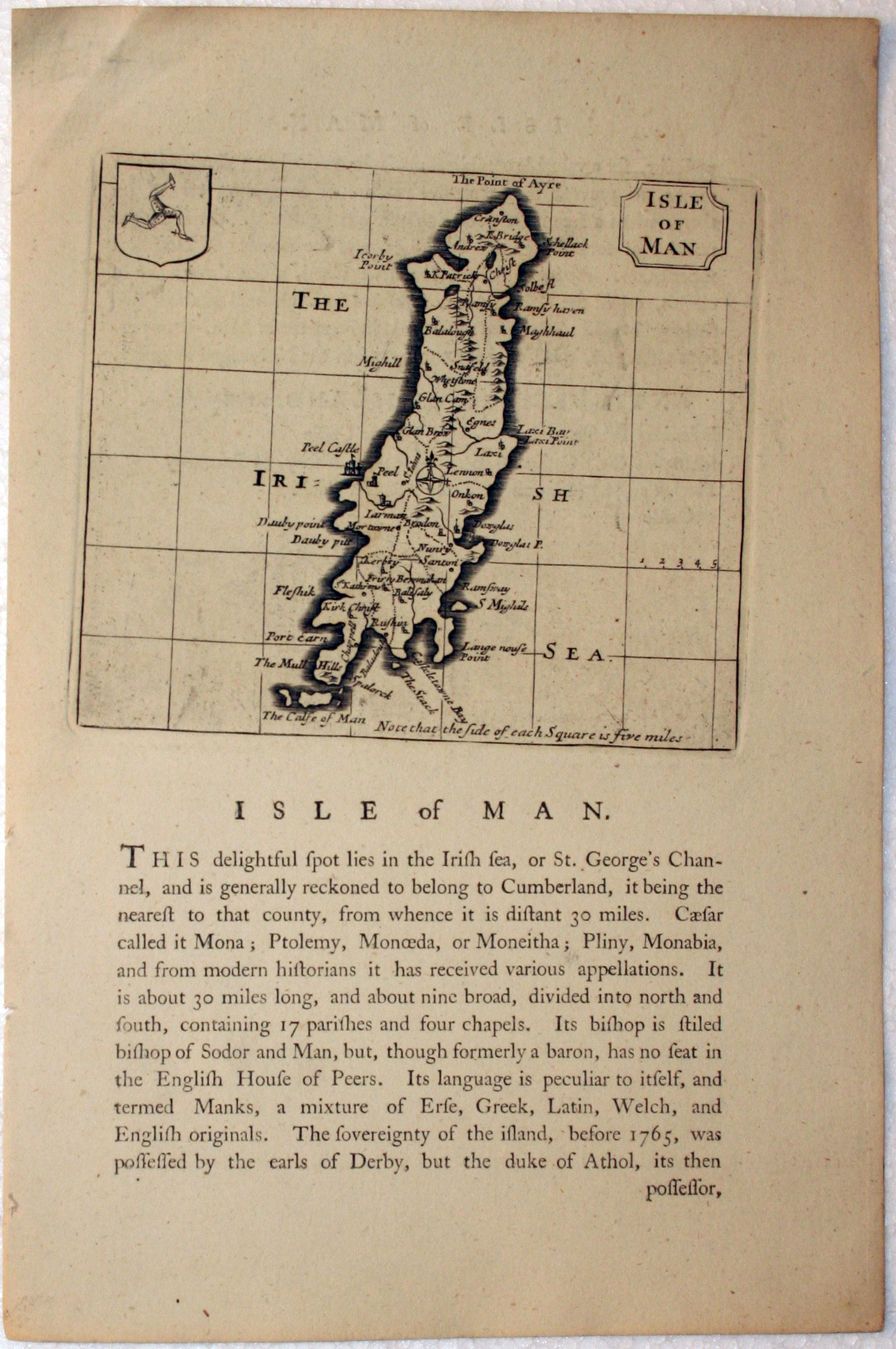 Isle of Man, John Seller, c.1787