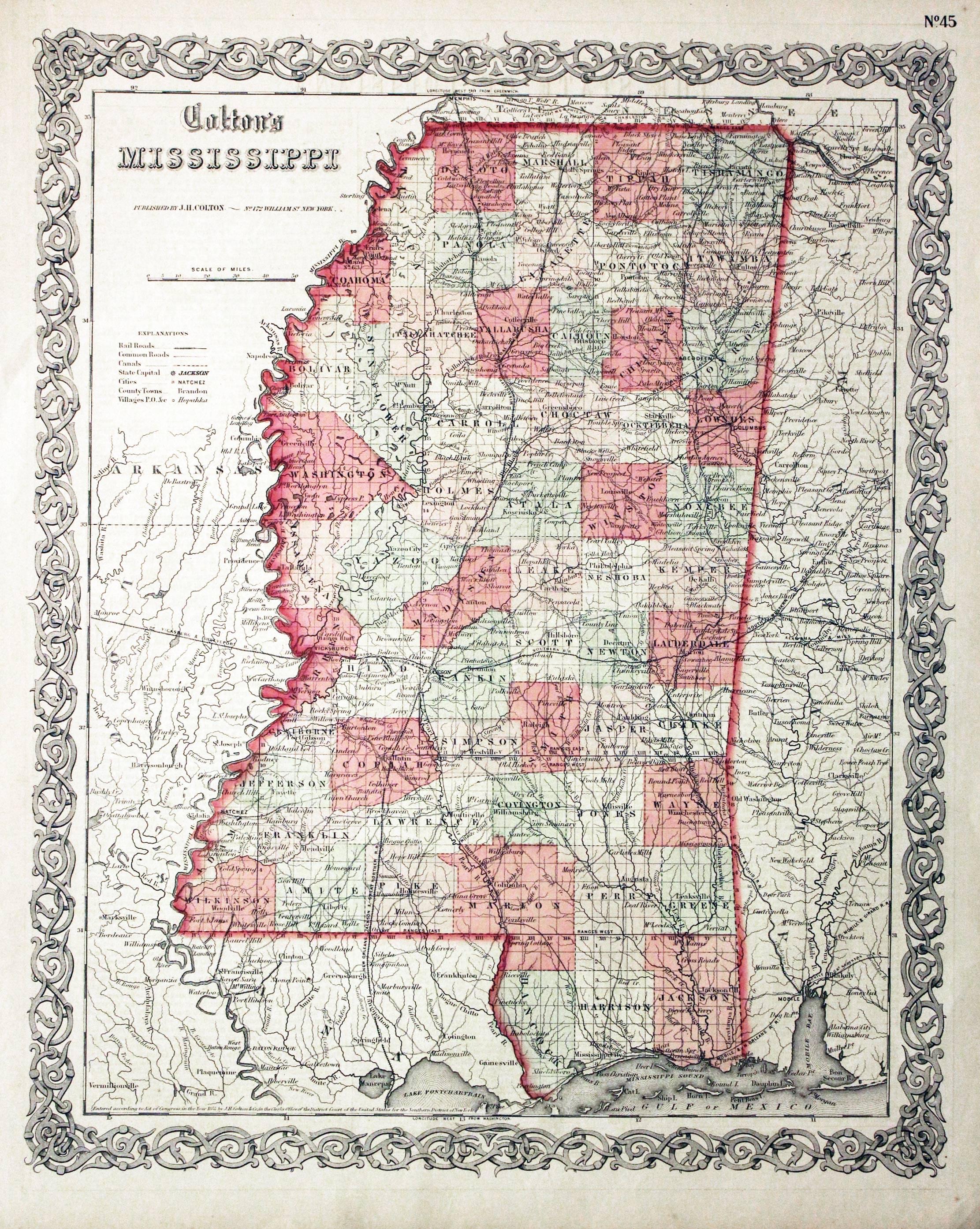 Mississippi, Joseph Hutchins, 1864  Mississippi, Joseph Hutchins, 1864