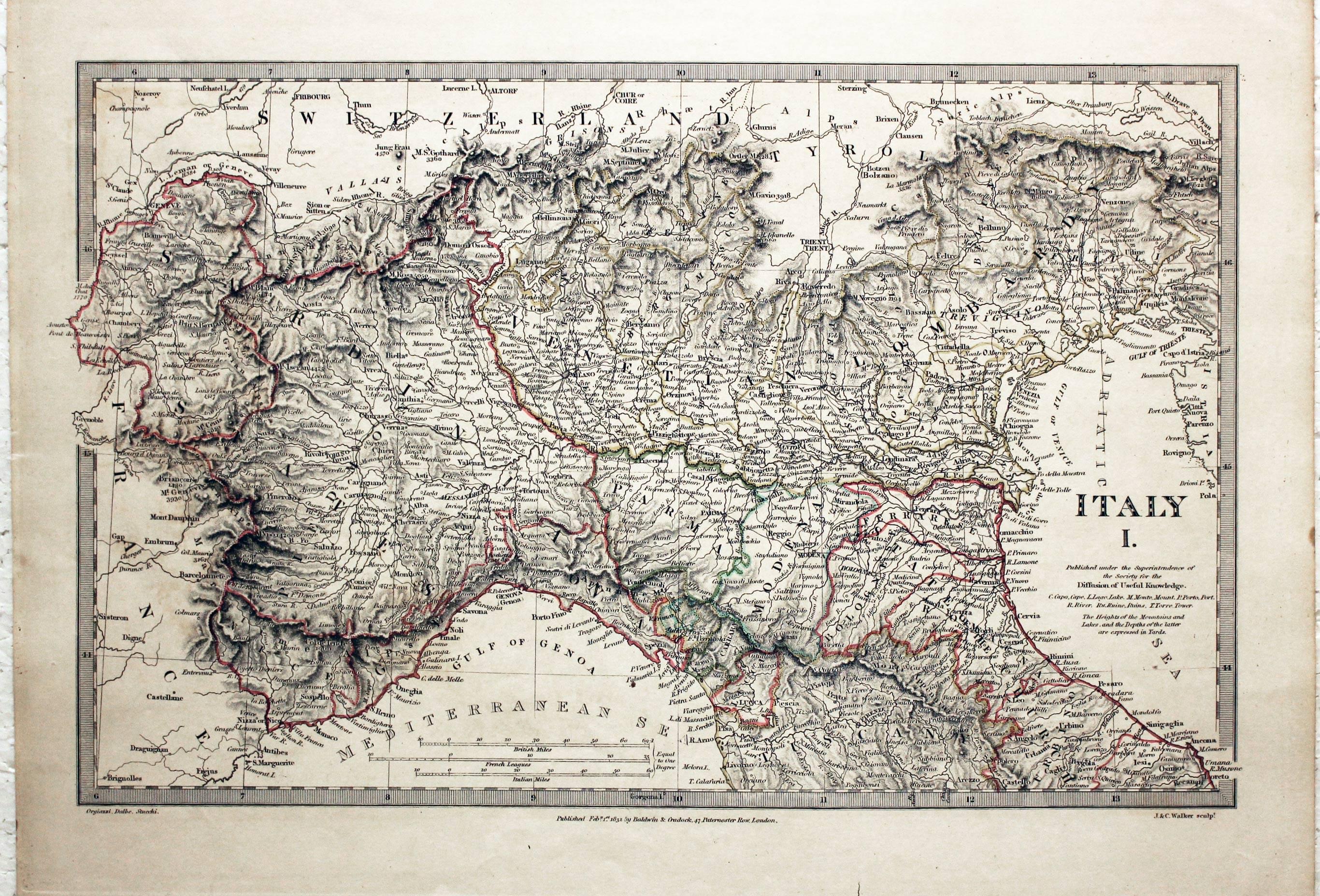 Italy 1 - Northern Italy, SDUK 1832