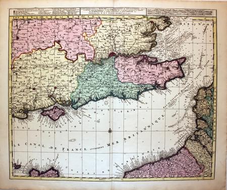 The English Channel, R. & J. Ottens, c.1750