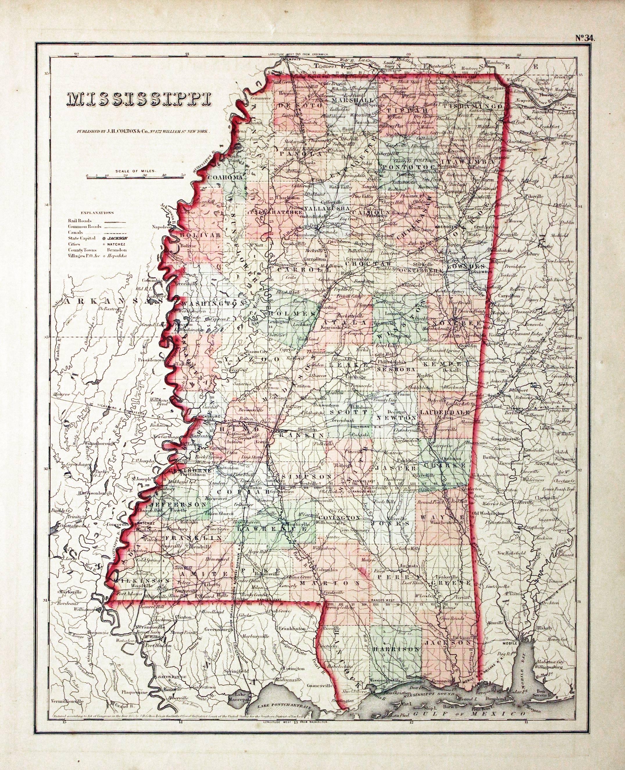 Mississippi, Joseph Hutchins, 1864  Mississippi, Joseph Hutchins, 1864
