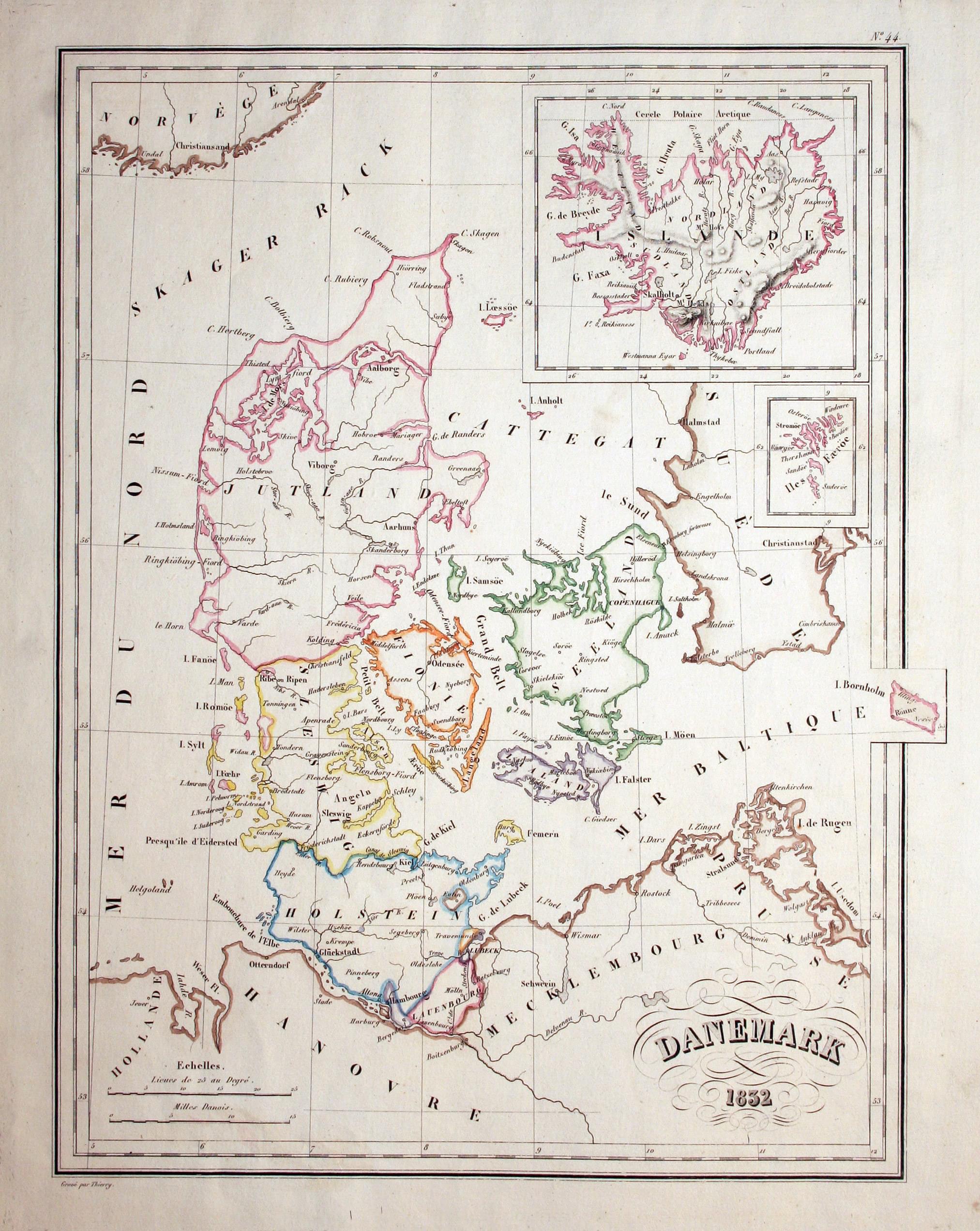 Denmark, Conrad Malte-Brun, 1837