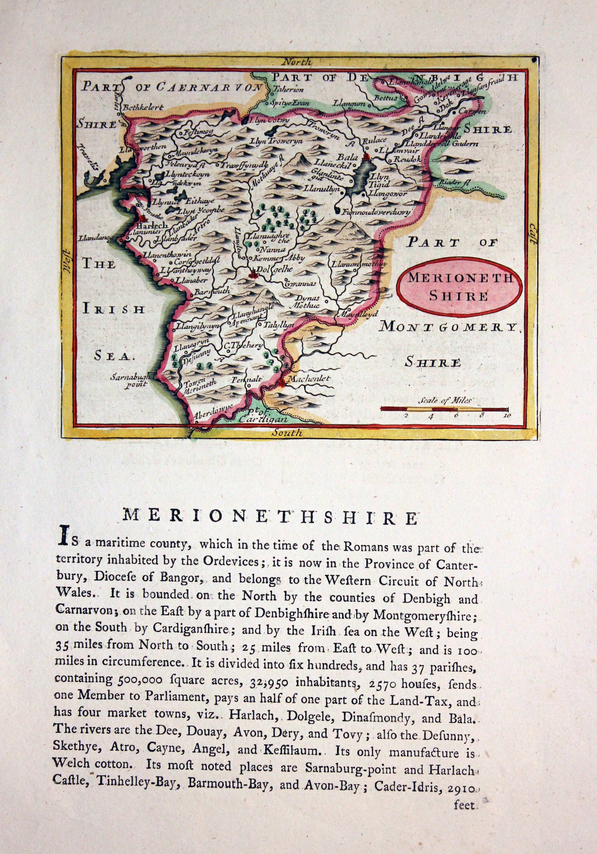Merionethshire, John Seller c.1787