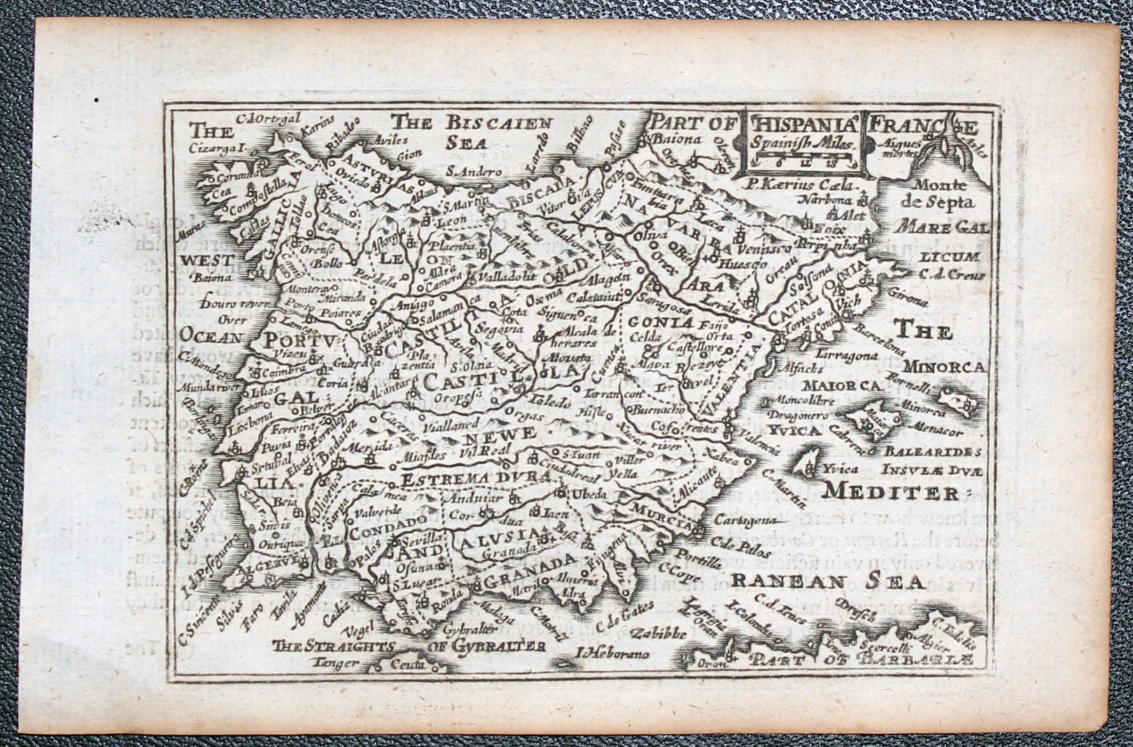 Spain and Portugal by Pieter van den Keere  Spain and Portugal by Pieter van den Keere