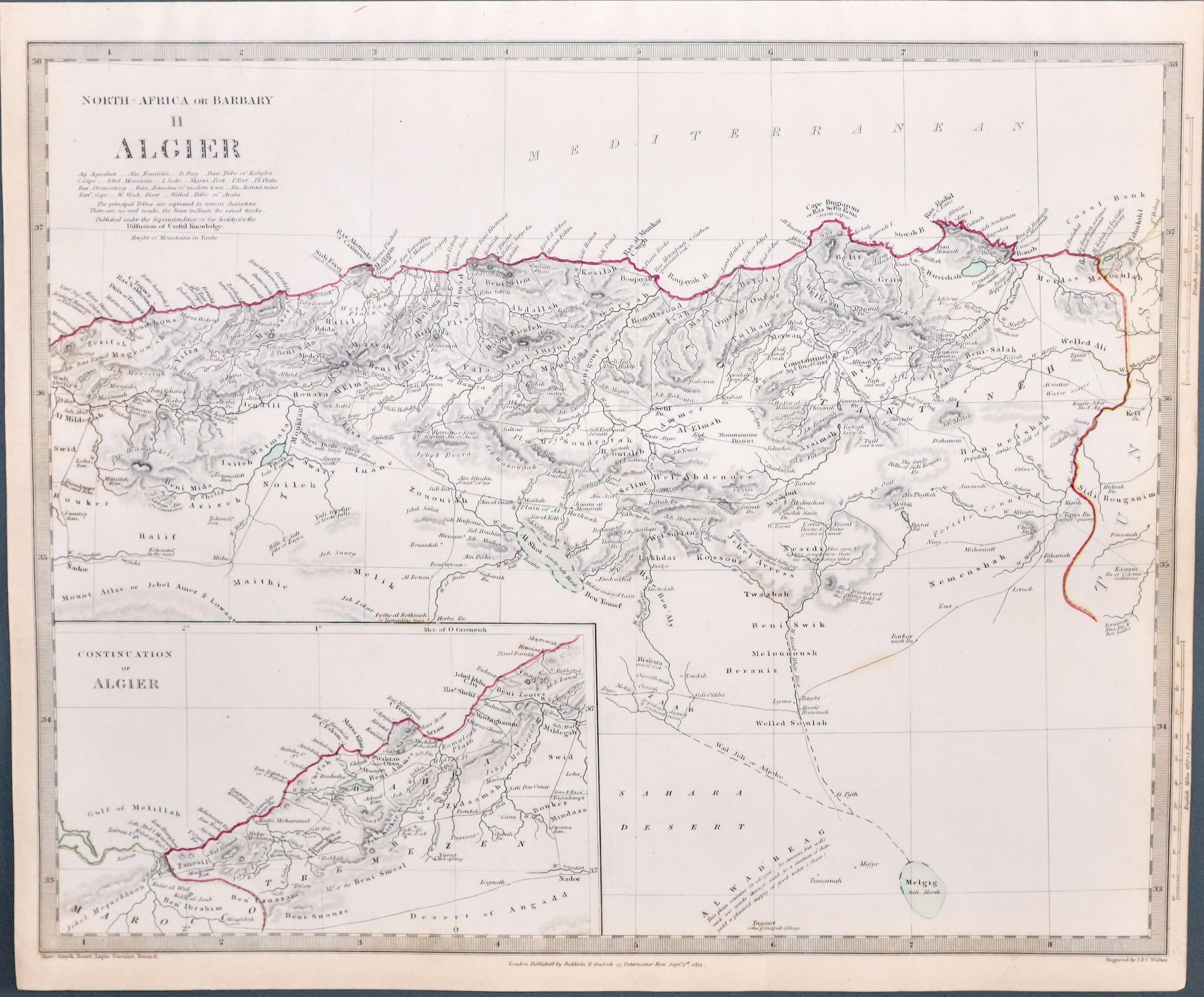 North Africa & Algeria, SDUK 1834