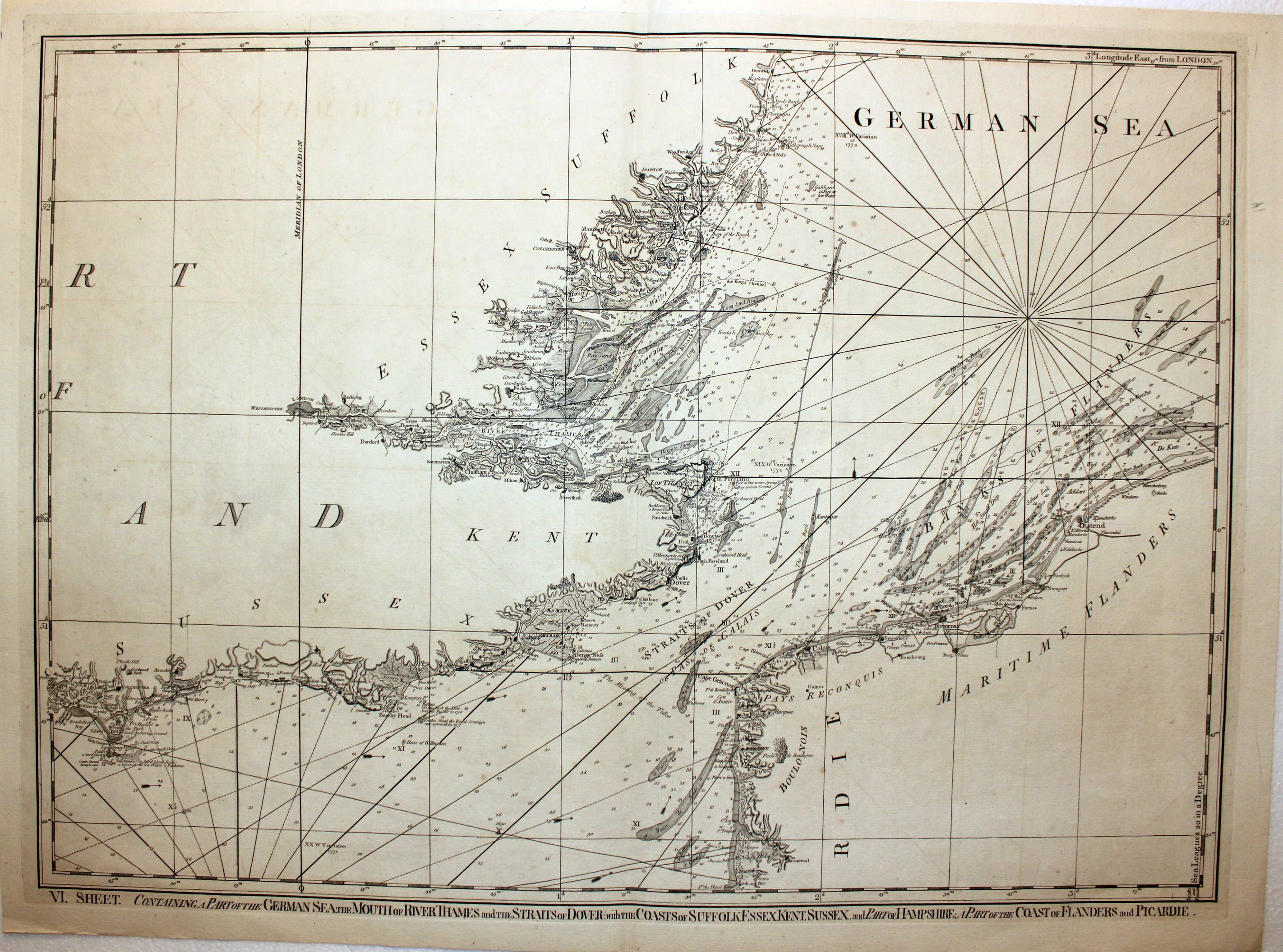 English Channel, Thomas Jefferys, 1794